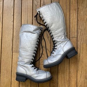 Silver Platform Boots